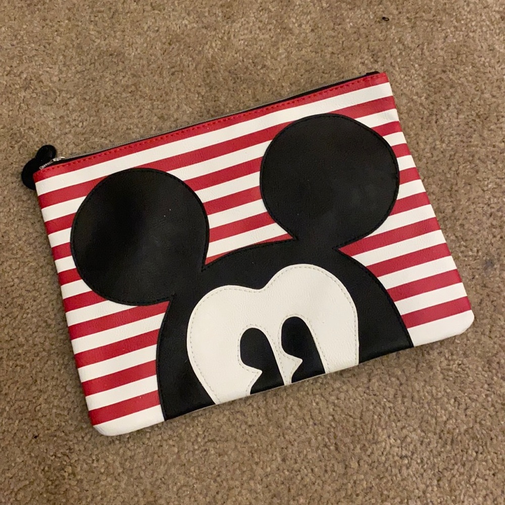 Mickey zip clutch